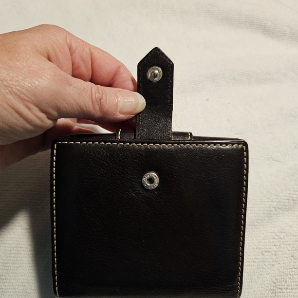 Christian Dior CD Logo Leather Bi-Fold Wallet, VINTAGE, Brown, Women's, VGUC! - Picture 3 of 13